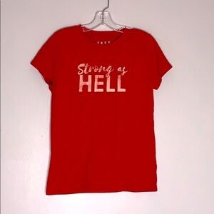 Free State Strong As Hell Graphic Short sleeve T-shirt red tee large